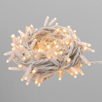 ULD-F90PRO S5M-050-SWK WW Гирлянда светодиодная. 5м. без вилки. Статическое свечение. Соединяемая. 50 светодиодов. Теплый белый свет 2400K. IP67. Провод белый. ТМ Uniel