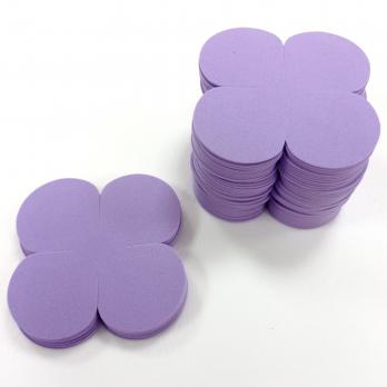 VR-FE4 35T13-R100-HPL66CEF027 CUT701 Lilla chiaro-Светло-сиреневый Фоамиран. толщина 1.3мм. Вырубка Четырехлистник. 9х9см. TM Volpe Rosa